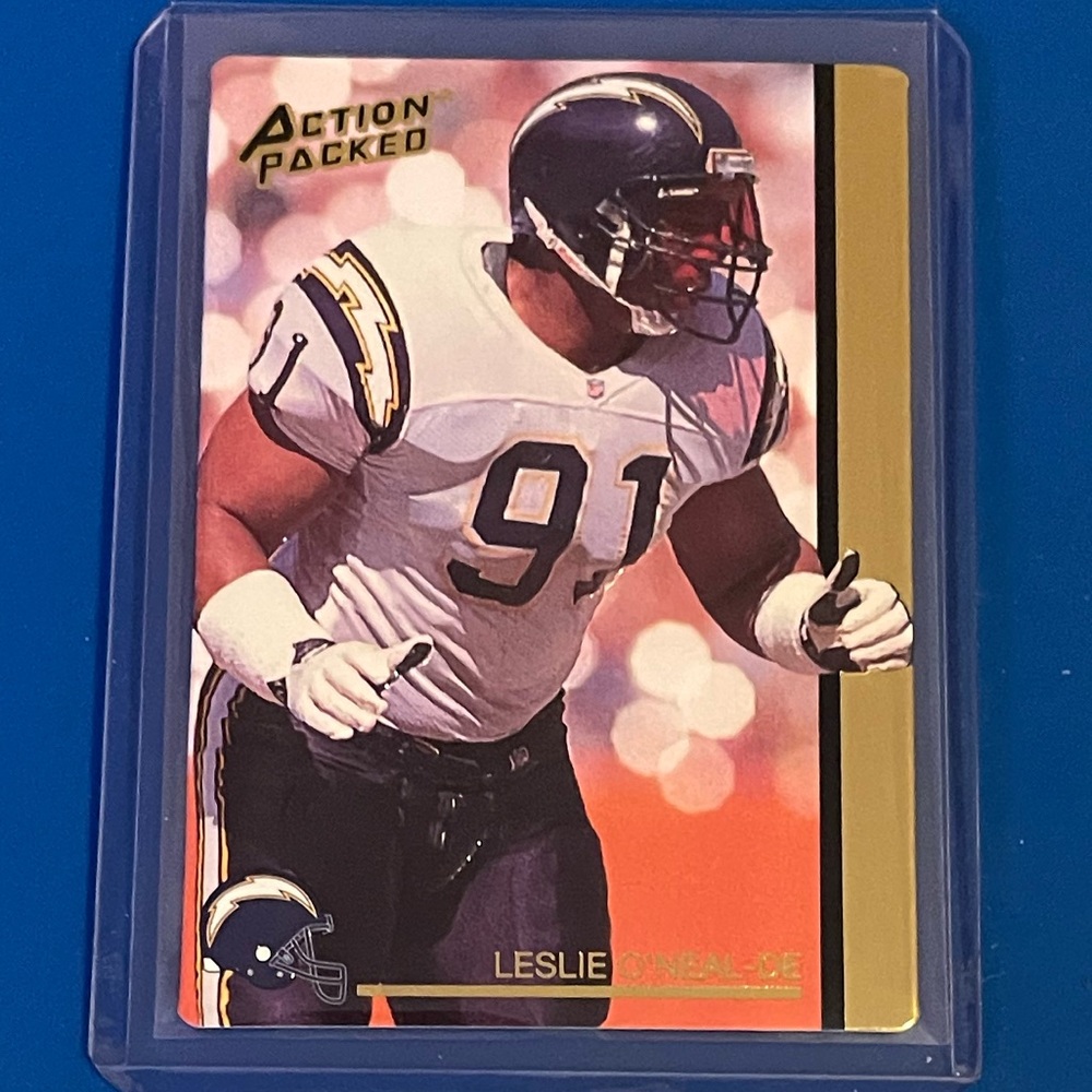 Leslie O'Neal #62 1992 Action Packed Rookie Update Football Trading Card
